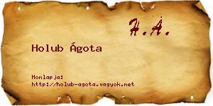 Holub Ágota névjegykártya